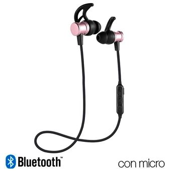 Auriculares Stereo Bluetooth Desportivos COOL Magneticos Rosa - 1