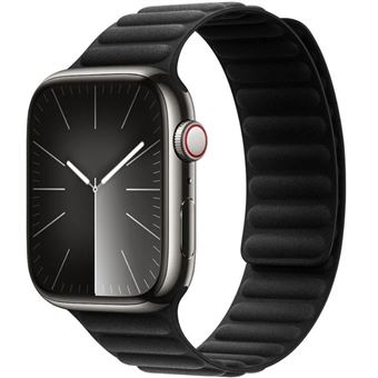 Bracelete elos magnética em tecido Antiimpacto para Apple Watch Series 8 45mm | Preto - 1