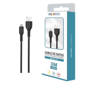 Cabo de Dados Lightning MODORWY MC5110 | 3 m - Preto - 1