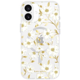 Capa Kate Spade para iPhone 16 Plus Policarbonato | Branco / Amarelo - 1