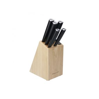 Bloco de 5 facas Japones KitchenAid com Afiador | Aço - 1
