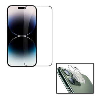 Kit Gift4Me Película Protectora para Câmara Traseira + Película de Vidro Temperado GorilasGlass para Apple iPhone 15 Pro - Transparente/Preto - 1