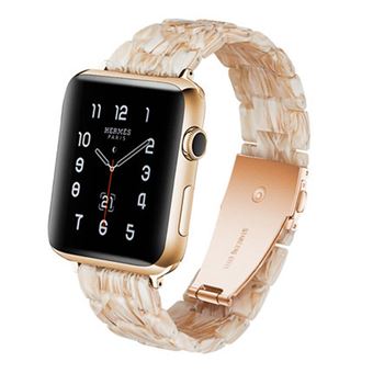 Bracelete de Aço Inoxidável HSMY e Resina para Apple Watch Series 6/ SE/ 5/ 4 | 44 mm - Laranja - 1
