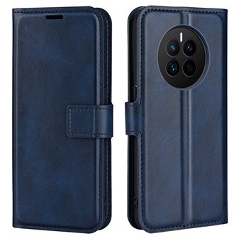 Capa PU fecho magnético quadrado, textura de panturrilha, à prova de queda com apoio Magunivers para Huawei Mate 50 4G - azul - 1