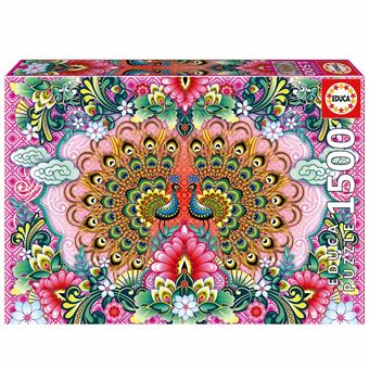 Puzzle Educa Pavões de Bengala, Catalina Estrada | 1500 Peças - 1