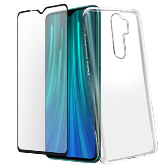 Pack Estrutura Traseira + Vidro Temperado Avizar para Xiaomi Redmi Note 8 Pro - Preto - 1