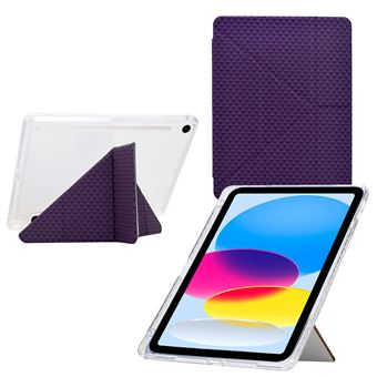 Capa ZURSANA para Samsung Galaxy Tab S10 FE 2025 / S9 FE 10,9 " 2023 | TPU Macio | Suporte Vertical | Transparente/Roxo - 1