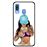 Capa Hapdey para Samsung Galaxy A40 2019 Design Rapariga com Tatuagens em Silicone Flexível e TPU Preto_0
