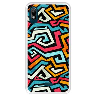 Capa Tpu Hapdey para Wiko View2 Go | Design Graffiti com Efeito Grunge - Transparente - 1