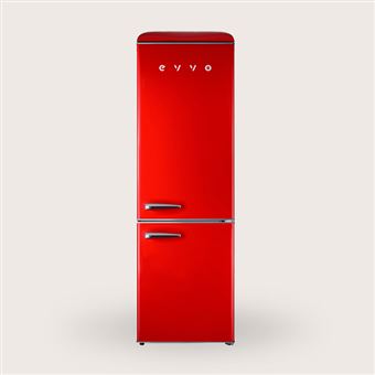 Frigorífico Combinado EVVO F55 Retro | 192x59,9x62,8 cm | 300 L | E | Vermelho - 1