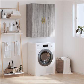 Armário de Parede vidaXL | 69,5x34x90 cm | cinzento sonoma - 1