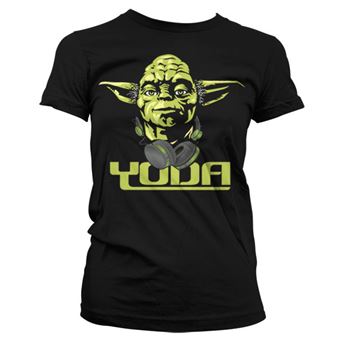 T-shirt para Mulher Cool Yoda | Preto | M - 1