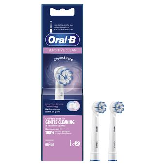 Cabeça de Escova de Dentes Oral-B Sensitive Clean Clean & Care Brush Heads | Branco - 1