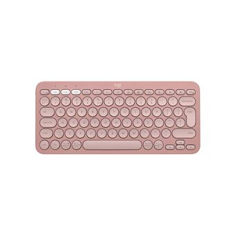 Teclado Wireless Logitech Pebble Keys 2 K380s | Idioma: Inglês US | Rosa - 1