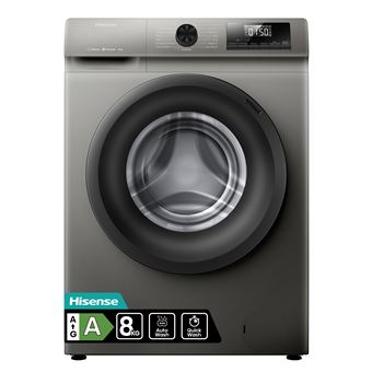 Máquina de Lavar Roupa Hisense WF1Q8041BT | 8 Kg | 1400 RPM | A | Cinzento - 1