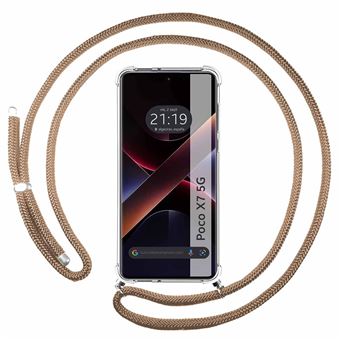 Capa TUMUNDOSMARTPHONE transparente para Xiaomi Poco X7 5G com cordão Camel - 1
