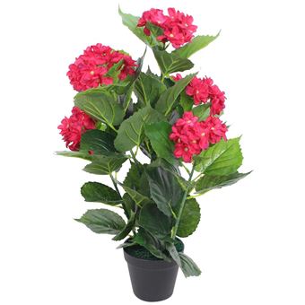 Planta vidaXL hortênsia com vaso 60 cm vermelha - 1