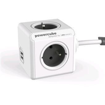 Extensão Elétrica Allocacoc PowerCube Extended USB E(FR), 1.5m - 1