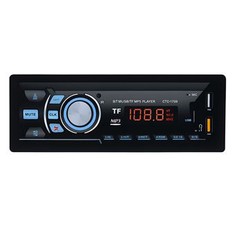 Auto-Rádio MP3 Bluetooth PERVOI CTC-1789 | Preto - 1