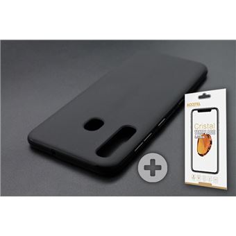 Película de Vidro Temperado + Capa skyhe para Samsung Galaxy A20 Gel Preto - 1