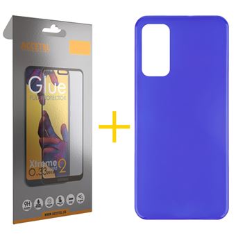 Conjunto Accetel 1 x Película de Vidro Full + Capa para Huawei P Smart 2021 Silicone Liso Azul - 1