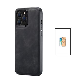 Kit Gift4Me Capa Traseira Magnética Couro + CeramicGlass Full Cover Apple iPhone 14 Pro Max - Preta - 1