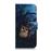 Capa PU padrão impresso com suporte coruja para Samsung Galaxy A50_1