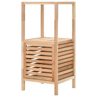 Armário de arrumação vidaXL para WC nogueira maciça | 39,5x35,5x86 cm - 1