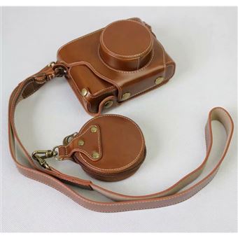 Capa PU Câmara Magunivers saco castanho para Fujifilm X100F - 1