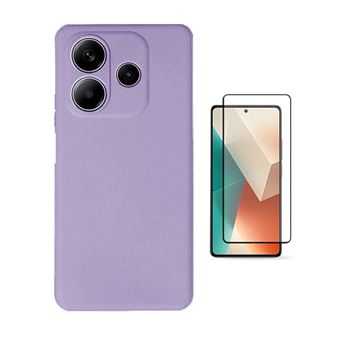 Kit Vidro Temperado + Capa Silicone Líquido Phonecare para Xiaomi Redmi Note 14 4G | Roxo - 1