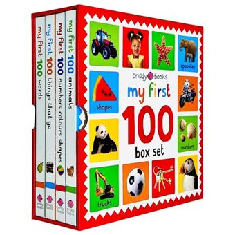 My First 100 Box Set 4 Books Collection (First 100 Words, Numbers Colors Shapes, First 100 Animals & First 100 things that Go) - 1