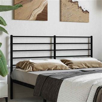 Cabeceira de Cama vidaXL | 120 cm | metal preto - 1