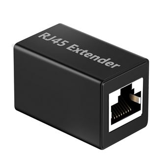 Adaptador Extensão Ethernet Acoplador RJ45 Avizar Design compacto Preto - 1