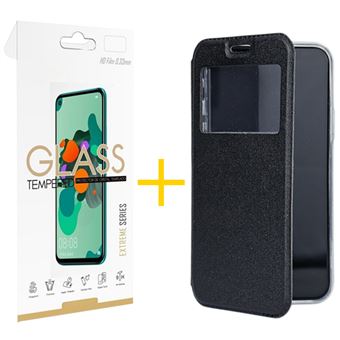Pack 1 x Película de Vidro Temperado 2.5D + Capa Gandy para Samsung Galaxy A32 4G Gandy Flip Cover Preto - 1