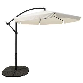Guarda-sol Extralink Black Forest Garden Umbrella with Side Panels, Large 3m Beige Cantilever | Bege - 1