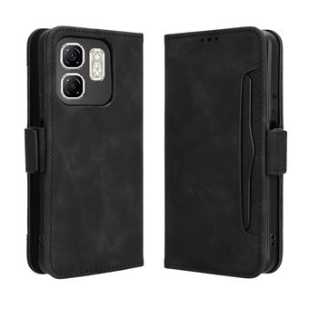Capa FOXDOCK Protetora para Infinix HOT 50i 4G | Suporte e Flip de couro PU | À Prova de Choque | Preto - 1