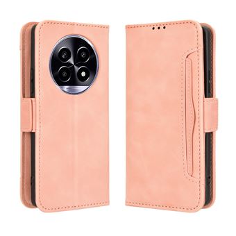 Capa FOXDOCK Protetora para Realme 14 Pro Lite 5G | Suporte e Flip de couro PU | À Prova de Choque | Rosa - 1
