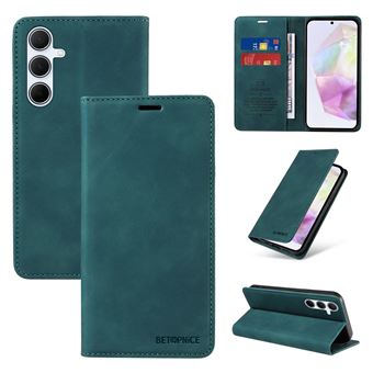 Capa FOXDOCK para Samsung Galaxy A56 5G | Bloqueio RFID | TPU | Aba/Detalhes em Pele Sintética | Compartimentos para cartões | Verde - 1