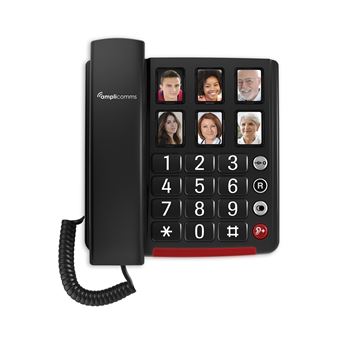 Telefone Analógico amplicomms Bigtel 40 Plus | Preto - 1
