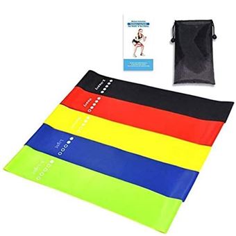 Faixa Elástica de Resistência KINGCENTON | 5 Peças | Faixa Elástica de Látex | Fitness - 1