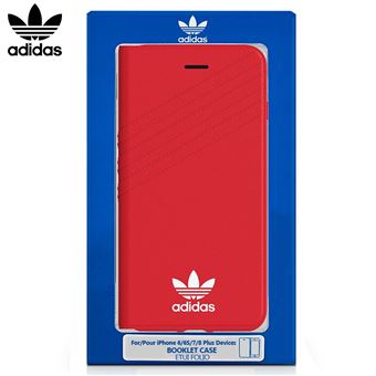 Capa Livro COOL para iPhone 6 Plus / 6s Plus Licença Adidas Vermelho - 1