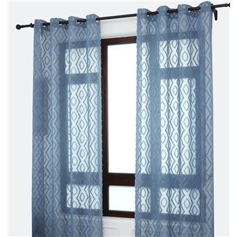 Cortina Bordada Losango em Relevo BOD HOME | 140x260cm | Azul - 1