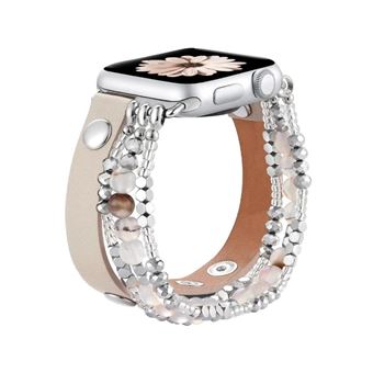 Bracelete Orysin para Apple Watch Series 9 41mm | Pele com Pedras | Branco - 1