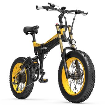 Bicicleta Elétrica Lankeleisi X3000PLUS-UP | 40km/h | 1000W Motor | Pneus 20'' | 17.5ah - Amarelo - 1