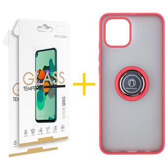 Pack 2 x Película de Vidro Temperado 2.5D + Capa Gandy para Xiaomi 13 5G | Gel Bumper Ring - Vermelho - 1