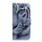 Capa PU padrão impresso com suporte tigre para Samsung Galaxy A50_1