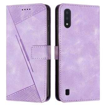 Capa FOXDOCK para Samsung Galaxy A10/M10 | Pele | Flip | 3 Compartimentos para Cartões | Roxo - 1