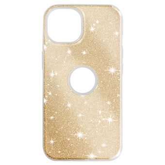 Capa Avizar para Apple iPhone 14 | Lantejoulas Amovível Dourado - 1