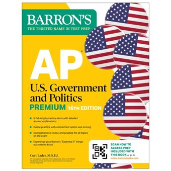 AP U.S. Government and Politics Premium, Sixteenth Edition: Prep Book with 6 Practice Tests + Comprehensive Review + Online Practice (2026) - 1