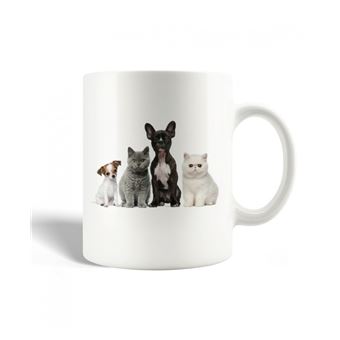 Caneca Maniacase Cães e gatos Preto Branco Cinzento e Castanho Raças de gatos - 1